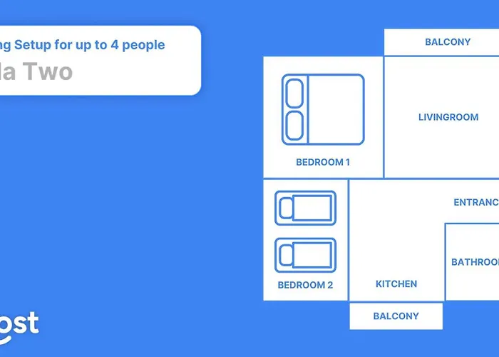 Apartment H2 With 3,5 Rooms, 2br, Living And Kitchen, And Quite
